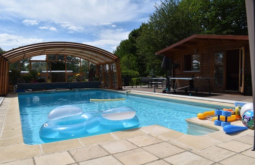 Langonnet Cottage | Cottage with HEATED INDOOR POOL/SPA facilities Langonnet Morbihan ,Brittany