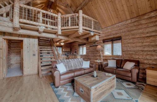 Indian Mountain House | Cozy Log Cabin Loft Hot Tub on 5 wooded acres