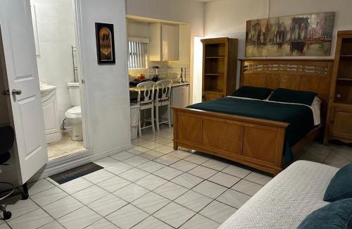 Tamiami Apartment | Cozy Queen Bed Studio with 60 Inch Smart TV, Netflix, AirPlay, Mini-Fridge, and 500 Mbps WiFi near FIU, Dolphin Mall, Airport