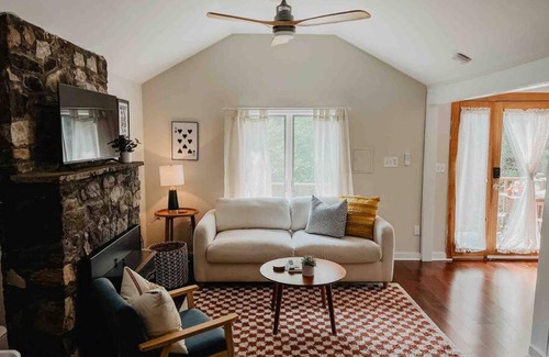 Gaylordsville House | Creek Side Cabin with Wood Fired Hot Tub and Fire Pit
