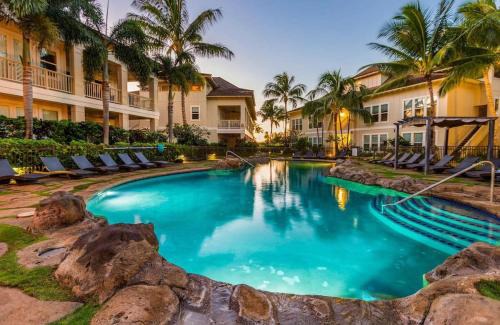 Poipu Villa | D210 Second Floor 3-bedroom Poolside Lanai