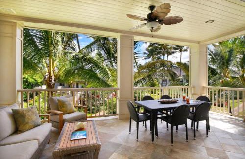 Poipu Villa | D211 Second Floor 3-bedroom Poolside Lanai