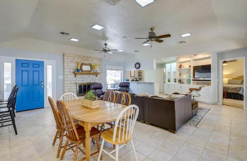 Temple House | Deck and Cliffside Belton Lake Views Temple Retreat