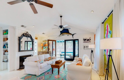 Rehoboth by the Sea House | Dog-friendly home near the ocean with private heated pool, backyard, & fireplace