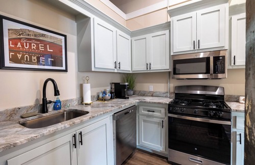 Laurel Apartment | Downtown Laurel, Ground Level, No Stairs, King Bed