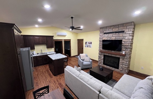 Sabetha Apartment | Downtown Retreat Overlooking Main Street Sabetha - Modern & Cozy