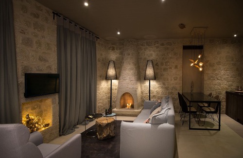Stoupa Villa | Enjoy the relaxation of chic seaside living in a sea view stone villa