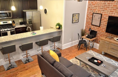 Central Business District Condo | Entertainment Themed-The Picayune, Historic luxury condo with balcony, 2 blocks