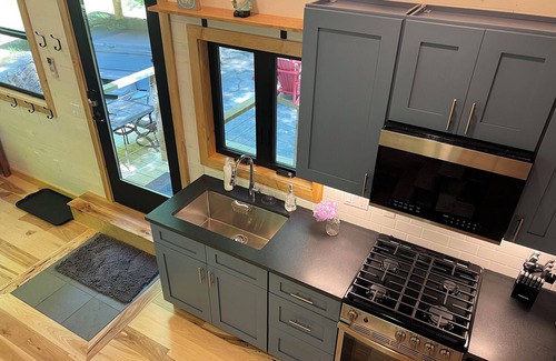 Sharon Cabin | Escape to this private and peaceful tiny home with hot tub in Sharon, VT!