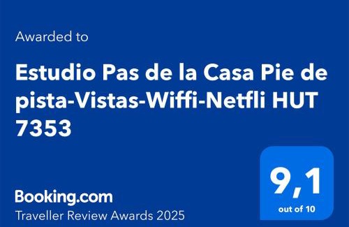 Pas de la Casa Apartment | Estudio Pas de la Casa Pie de pista-Vistas-Wiffi-Netfli HUT 7353