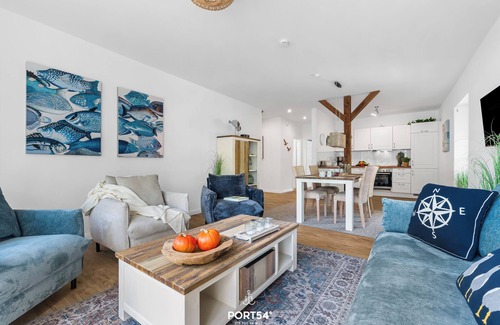 Hedwigenkoog Apartment | Exklusive Wohnung Seehecht mit Balkon, Strandkorb und Wlan