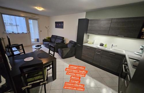 Hericourt Apartment | F3 rez-de-chaussée Centre ville au calme avec Balcon Garage et Netflix
