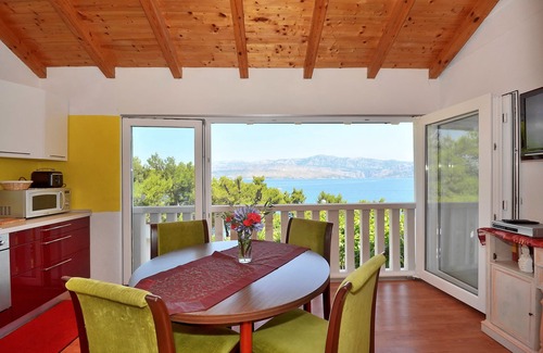 Postira Apartment | Fantastic view, right by the sea, pets welcome