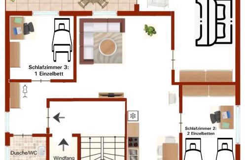 Coburg Apartment | Ferienwohnung "Sorgenfrei" in Coburg ! - im EG mit Privatparkplatz & Balkon