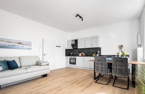 Gelting Apartment | Ferienwohnung Strandzeit - Ostsee- und Strandnah, Modern, Terrasse, Duschbad