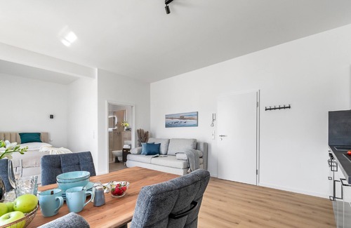 Gelting Apartment | Ferienwohnung Strandzeit - Ostsee- und Strandnah, Modern, Terrasse, Duschbad