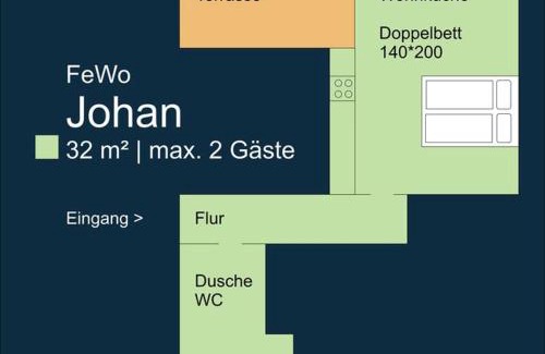 Rhynern Apartment | FeWo Johan - ideal für 1-2 Personen, eigene Terrasse