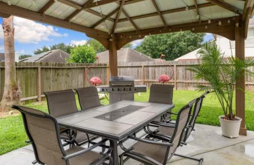 Barker House | Flamingo Pool Oasis with Covered Patio, BBQ, 4 BR