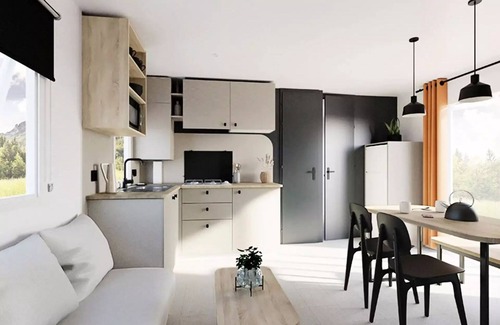 Saint-Aubin-sur-Scie House | Flower Camping Vitamin * - NEW/Premium mobile home 32m² (3 bedrooms) + Covered terrace + TV + Air conditioning for 6 people