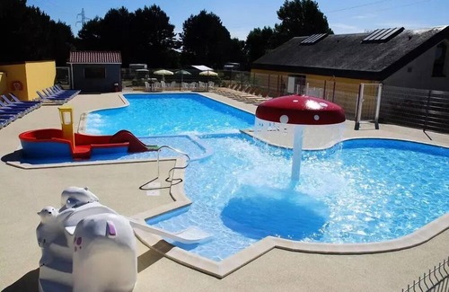Saint-Aubin-sur-Scie House | Flower Camping Vitamin * - NEW/Premium mobile home 32m² (3 bedrooms) + Covered terrace + TV + Air conditioning for 6 people