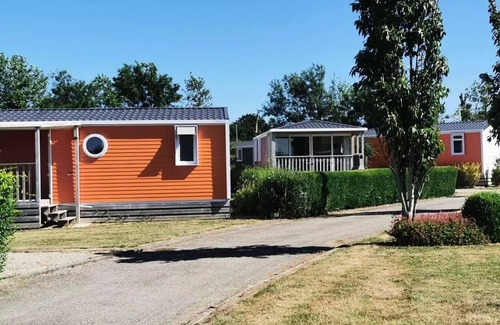 Saint-Aubin-sur-Scie House | Flower Camping Vitamin * - NEW/Premium mobile home 32m² (3 bedrooms) + Covered terrace + TV + Air conditioning for 6 people