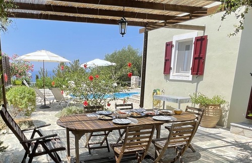 Fiskardo House | Four bedroom villa with private pool with stunning views and beautiful sunsets