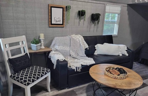 Scraper Cabin | Glamping Cabin golf fish Illinois river ATV, Kayak