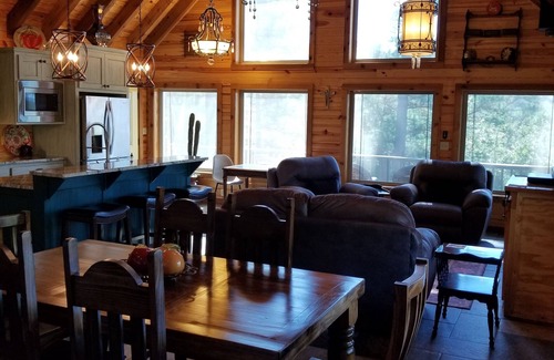 Story Cabin | Gypsy Sunset cabin - gorgeous sunset views overlooking Lake Ouachita valley,