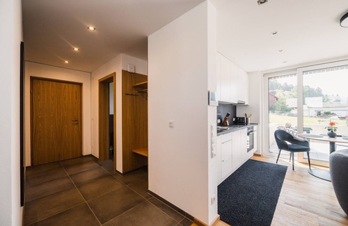 Hoerbranz Apartment | Holiday flat ‘1 room with terrace’, private terrace and Wi-Fi