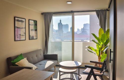 Downtown Santiago Apartment | HOM I Depto 1D1B con Parking Cerca del Movistar Arena
