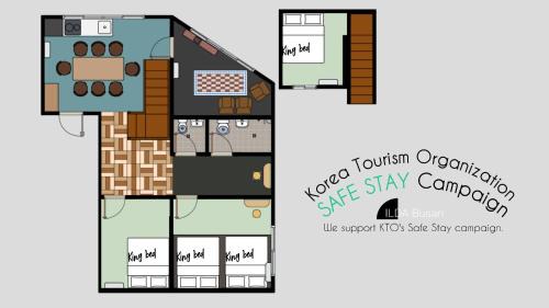 Busanjin Apartment | ILDA Busan Licensed 3 Rooms 4 KingBeds 2 Bathrooms 2 Subway stations