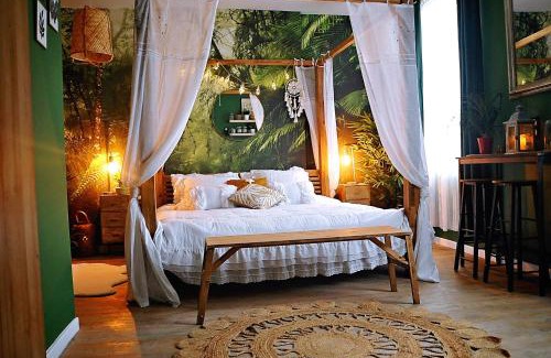 Evreux Apartment | L'Evasion romantique en Amazonie, SPA, Écran cinéma, day use, Lit baldaquin