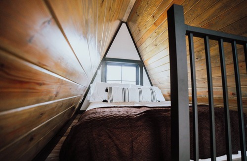 Cedar Bluff Resort | Lake Front Modern A-Frame Cabin: Hot Tub, TV, & Lake Views