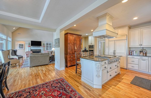 Moneta House | Lakefront home with amazing views, dock, firepit, foosball, patio, garage studio