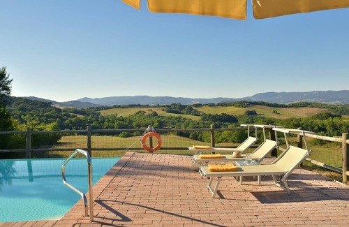 Montecatini Val di Cecina Villa | Large private villa with heated fenced pool