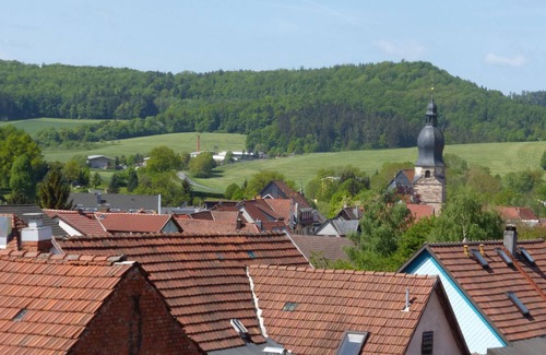 Schalkau Apartment | Large apartment with a beautiful view over the roofs of Schalkau