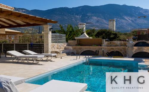 Karavados Villa | Leo's Red stone & White stone made villas, 2 villas with private pool in Karavados village