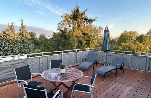Kaltenweide Apartment | LGH-Moderne, ruhige Wohnung, Nähe zum Flughafen und Autobahn, 24h-self-check-in, vollausgestattet, DisneyPlus, Waschmaschine