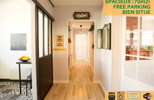 Quartier Grammont Apartment | #LIndustrioChampetre Free Parking, Bien Situé, Spacieux, Proche Clinique