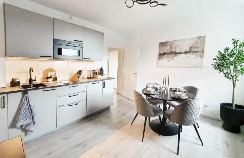 Hamm Apartment | LIVATION - Apartments Hamm-Mitte - 2 Zi - Nespresso - SmartTV - freeWiFi - ausgestattete Küche - 24h Check-In - bis 4 Pers pro Apartment