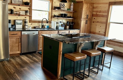 Athens Cabin | Livin on the Edge Cabin in Albert Pike Recreation Area. Beautiful place to stay!