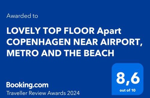 Amager Apartment | LOVELY TOP FLOOR Apart COPENHAGEN NEAR AIRPORT, METRO AND THE BEACH