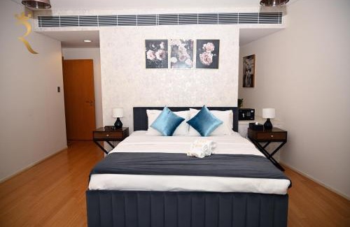 Al Raha Beach Apartment | Luna Breeze - Elegant 2BR Apartment with Beach Access, Near Al Raha Beach