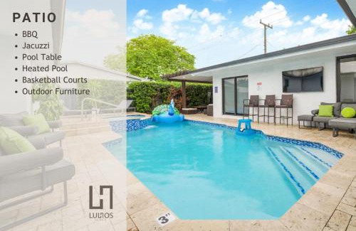 Cutler Bay House | Luxe 5BR Pool Jacuzzi Basketball L17