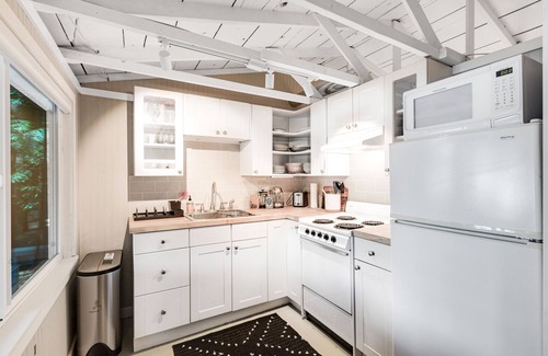 Fall City Cabin | Luxe lakeside cottage with furnished porch, 2 docks, fire pit, deck, beachfront