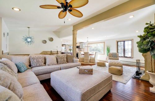 Pocono Summit House | Luxe Poconos Lake House with Private Beach