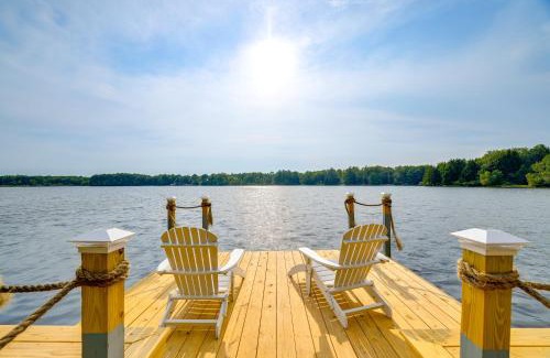 Pocono Summit House | Luxe Poconos Lake House with Private Beach