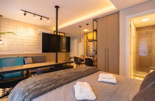 Matriz Apartment | Luxuoso Apto Em Frente Ao Shopping Curitiba - Piscina, Academia e Sauna