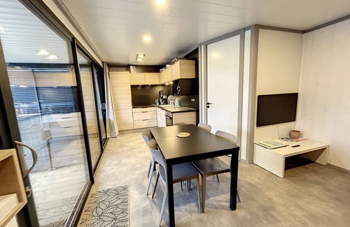 Jullouville Ski Chalet | Luxury Chalet with Heated Pool, WiFi, and Private Garden - Sleeps 4