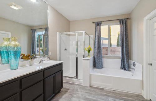 Palmdale House | Modern 4BR Oasis, Fireplace, Patio & Spacious Family Room